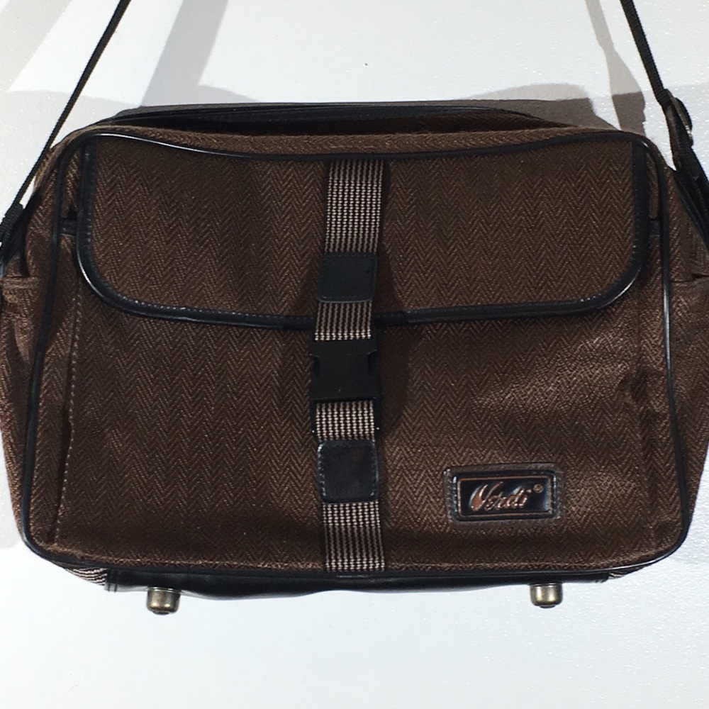 Vintage Verdi Tweed luggage - Messenger Bag